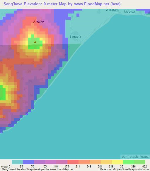 Sang'hava,Vanuatu Elevation Map