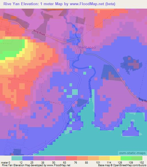 Rive Yan,Vanuatu Elevation Map