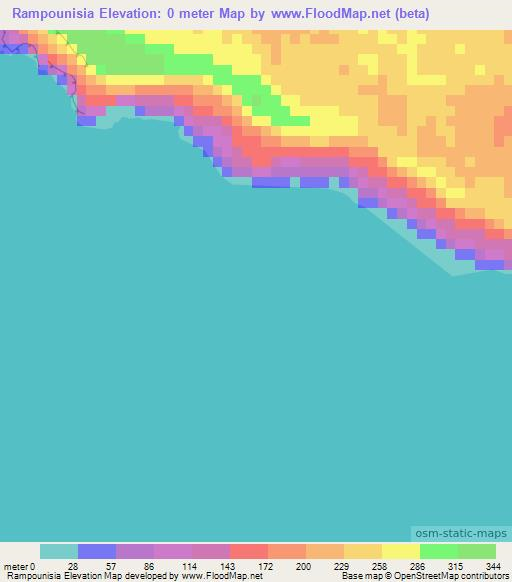 Rampounisia,Vanuatu Elevation Map