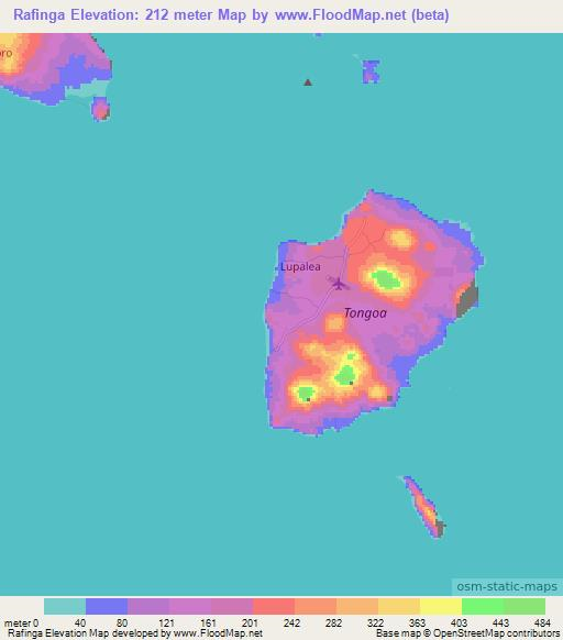 Rafinga,Vanuatu Elevation Map