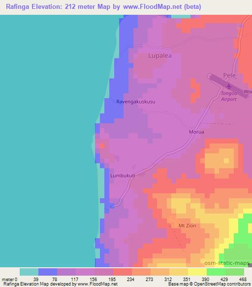 Rafinga,Vanuatu Elevation Map