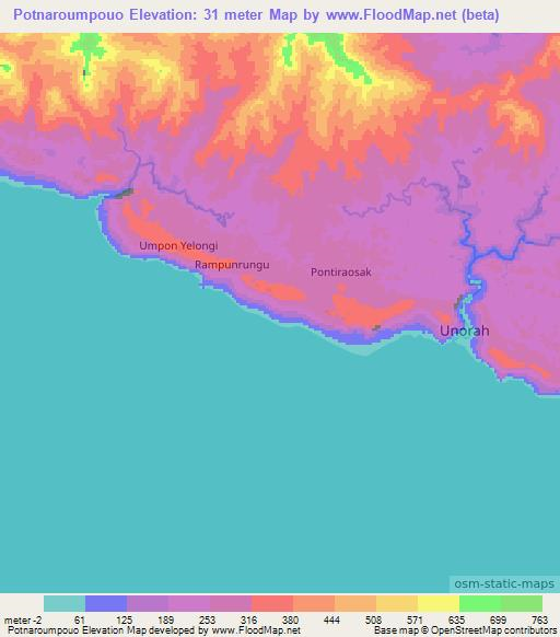 Potnaroumpouo,Vanuatu Elevation Map