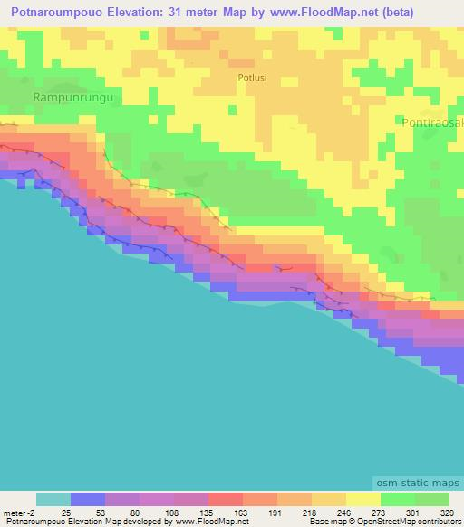 Potnaroumpouo,Vanuatu Elevation Map