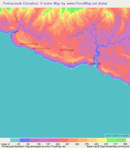 Potiraousak,Vanuatu Elevation Map