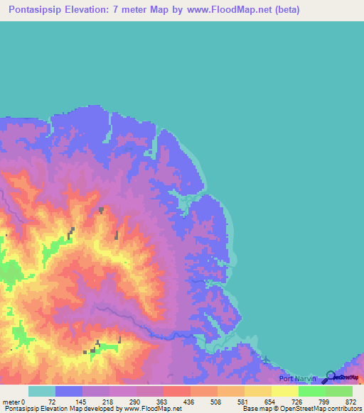 Pontasipsip,Vanuatu Elevation Map