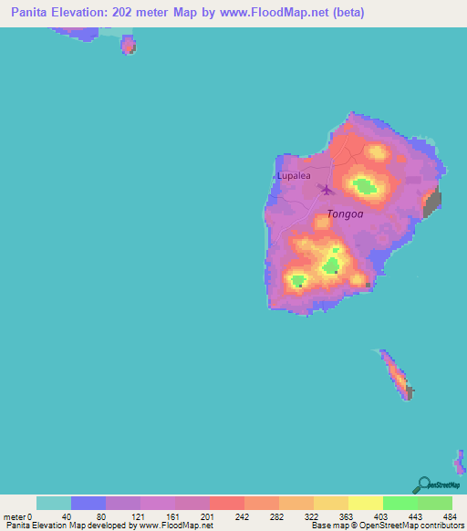 Panita,Vanuatu Elevation Map