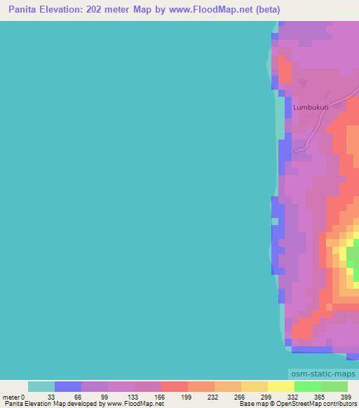 Panita,Vanuatu Elevation Map