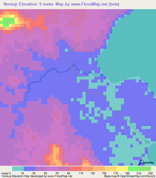 Elevation Of Norsupvanuatu Elevation Map Topography Contour