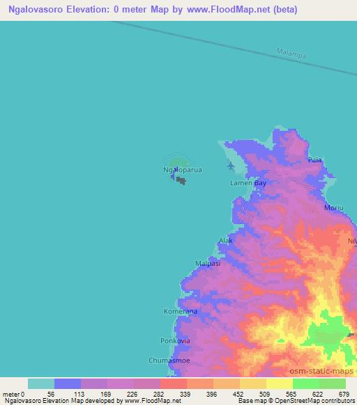 Ngalovasoro,Vanuatu Elevation Map