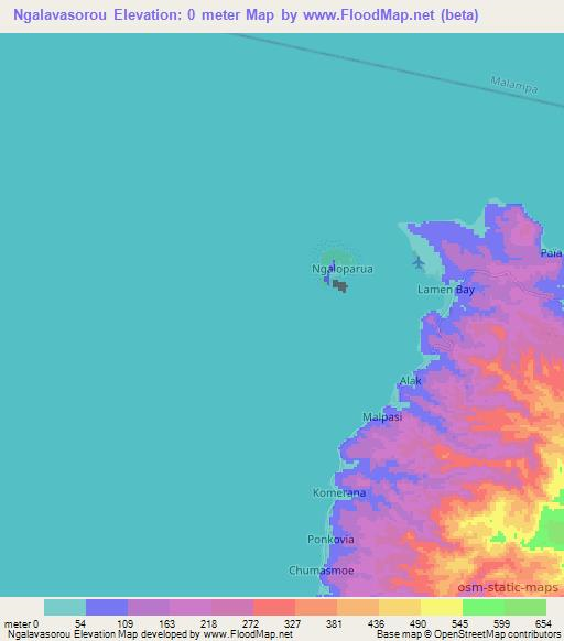 Ngalavasorou,Vanuatu Elevation Map