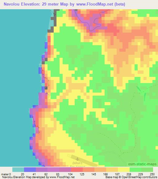 Navolou,Vanuatu Elevation Map