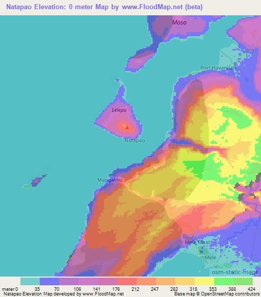 Natapao,Vanuatu Elevation Map