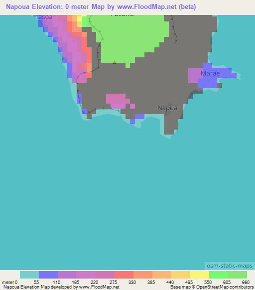 Napoua,Vanuatu Elevation Map