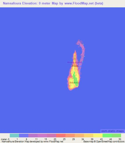 Namsafoura,Vanuatu Elevation Map