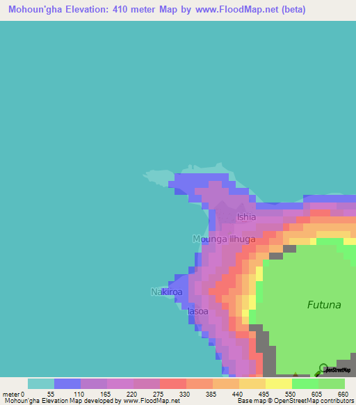 Mohoun'gha,Vanuatu Elevation Map