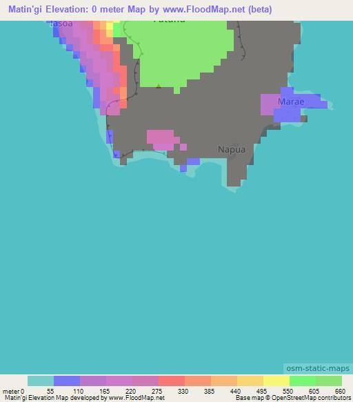 Matin'gi,Vanuatu Elevation Map