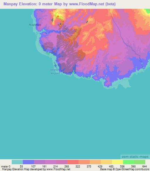 Manpay,Vanuatu Elevation Map