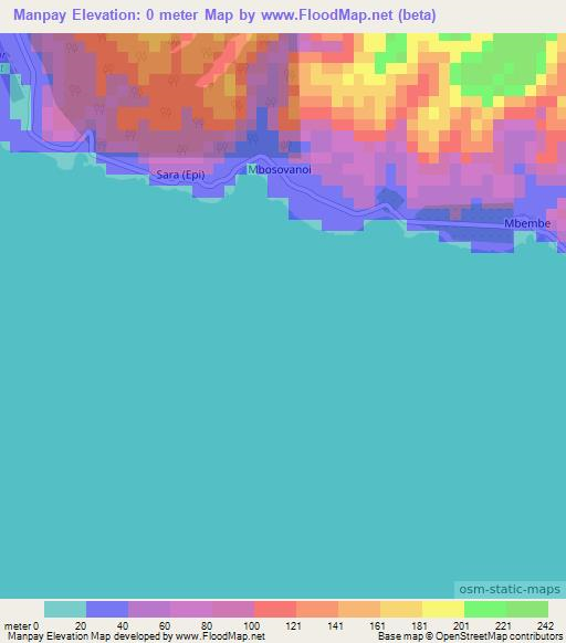 Manpay,Vanuatu Elevation Map