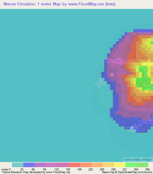 Marow,Vanuatu Elevation Map