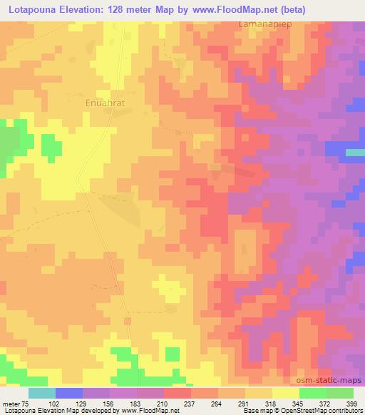 Lotapouna,Vanuatu Elevation Map