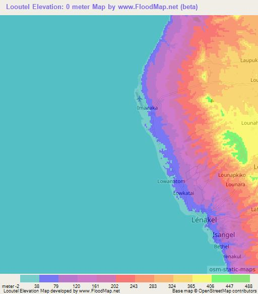 Looutel,Vanuatu Elevation Map