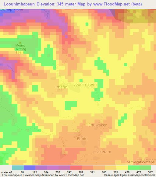 Loounimhapeun,Vanuatu Elevation Map