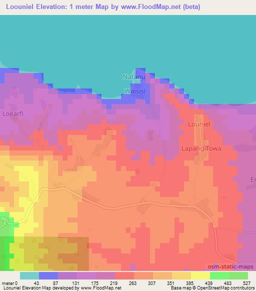 Loouniel,Vanuatu Elevation Map