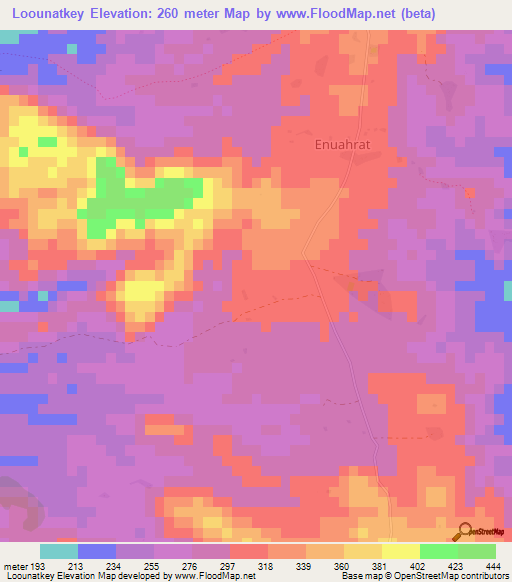 Loounatkey,Vanuatu Elevation Map