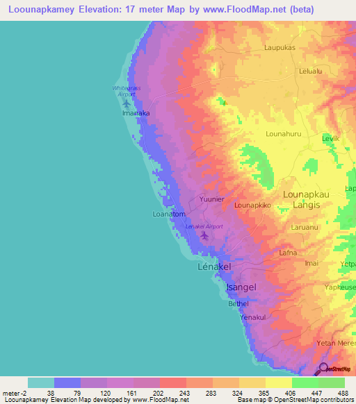 Loounapkamey,Vanuatu Elevation Map