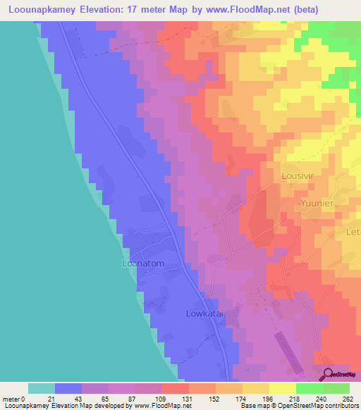 Loounapkamey,Vanuatu Elevation Map