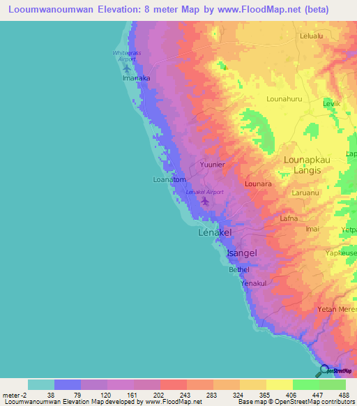 Looumwanoumwan,Vanuatu Elevation Map