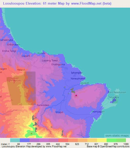 Looulooupou,Vanuatu Elevation Map