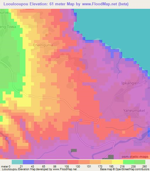 Looulooupou,Vanuatu Elevation Map