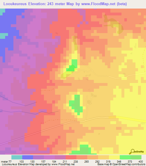 Looukeureus,Vanuatu Elevation Map