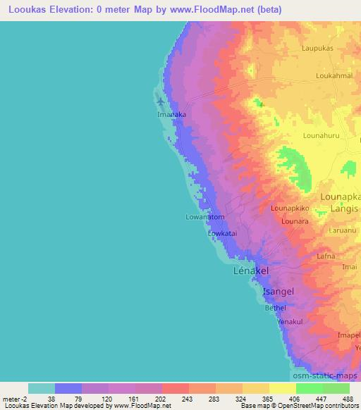 Looukas,Vanuatu Elevation Map