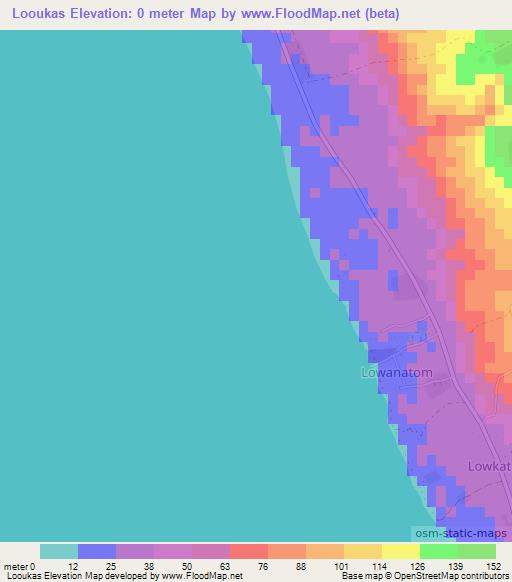 Looukas,Vanuatu Elevation Map