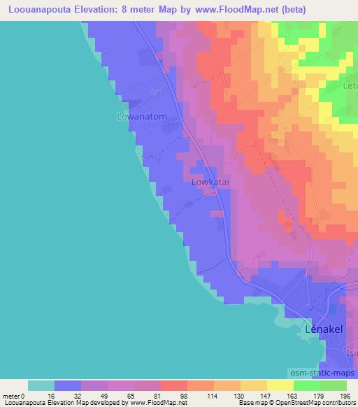 Loouanapouta,Vanuatu Elevation Map