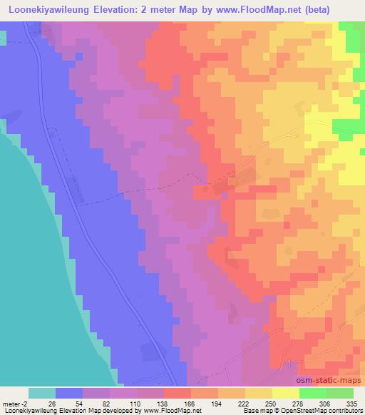 Loonekiyawileung,Vanuatu Elevation Map