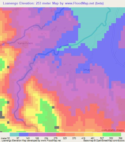 Loanengo,Vanuatu Elevation Map