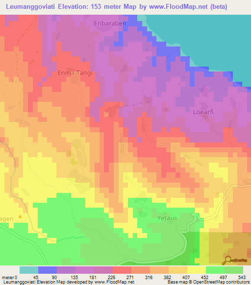 Leumanggoviati,Vanuatu Elevation Map