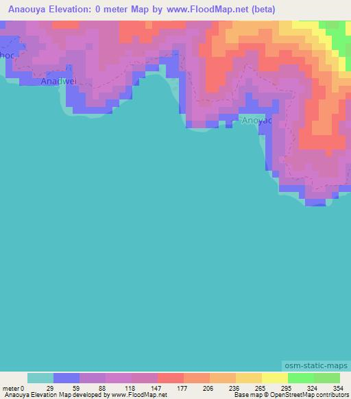 Anaouya,Vanuatu Elevation Map