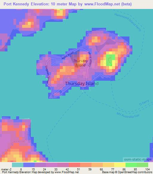 Port Kennedy,Australia Elevation Map