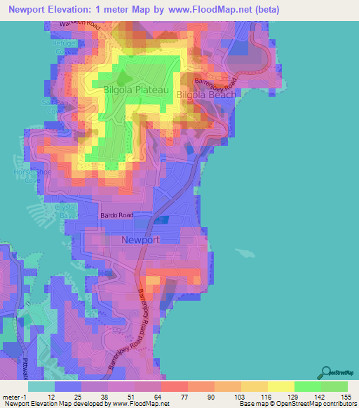 Elevation of Newport,Australia Elevation Map, Topography, Contour