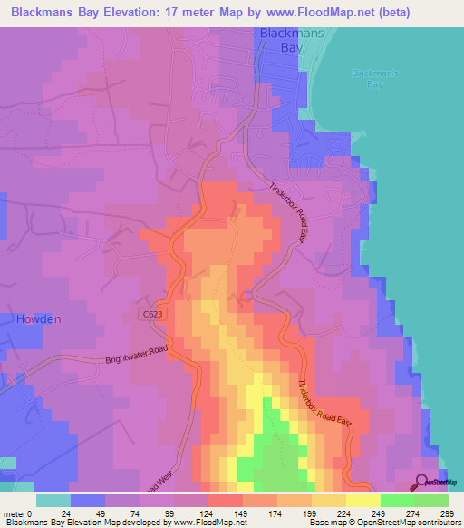 Elevation of Blackmans Bay,Australia Elevation Map, Topography, Contour