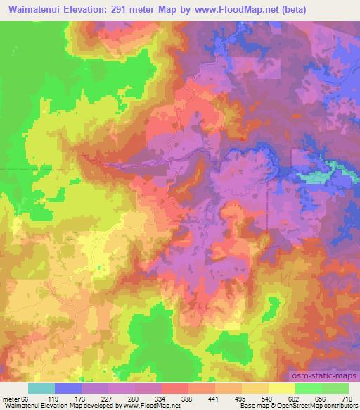 Elevation of Waimatenui,New Zealand Elevation Map, Topography, Contour