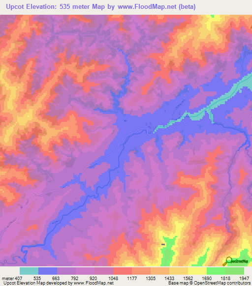 Elevation of Upcot,New Zealand Elevation Map, Topography, Contour