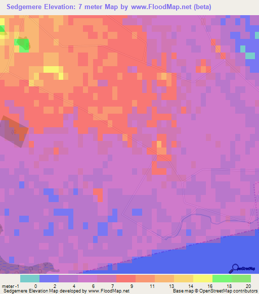 Sedgemere,New Zealand Elevation Map