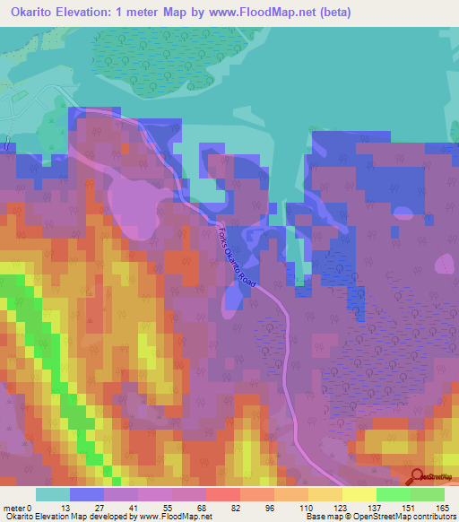 Elevation of Okarito,New Zealand Elevation Map, Topography, Contour