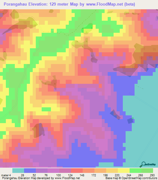 Elevation of Porangahau,New Zealand Elevation Map, Topography, Contour