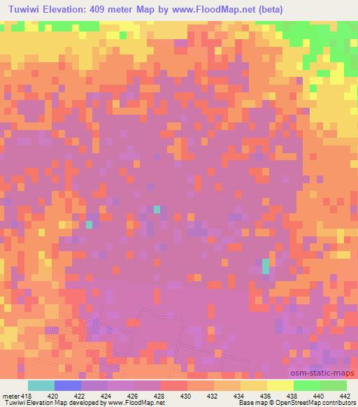 Tuwiwi,Libya Elevation Map